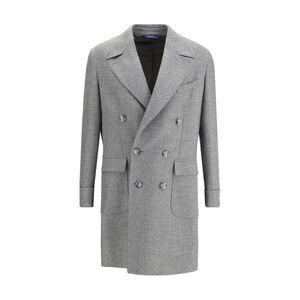 Gi Capri Men Double- Breasted Virgin Wool Coat